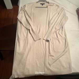 Express size small tan long cardigan sweater